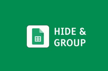 hide and group in Google Sheets